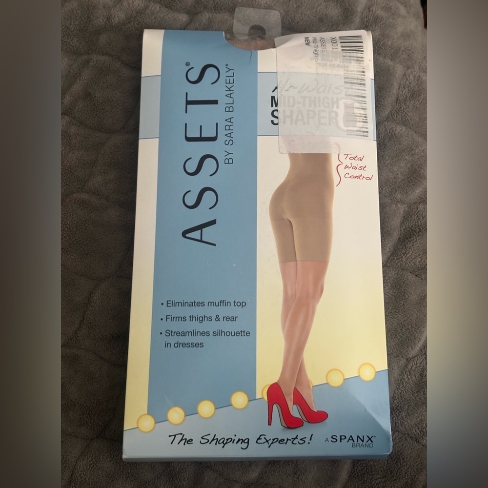 SPANX Hi-Waist Mid-Thigh Shaper in Tan/ Nude | Size XL